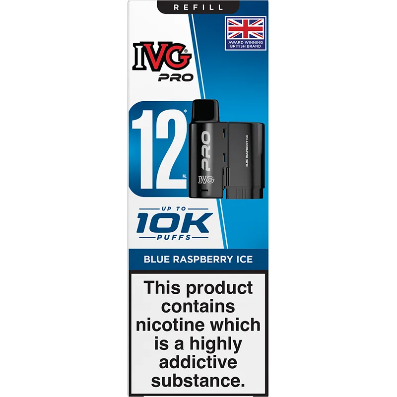 Blue Raspberry Ice IVG Pro 12 Pod & Refill 12ml