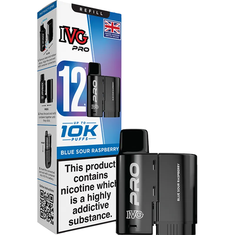 Blueberry Sour Raspberry IVG Pro 12 Pod & Refill 12ml