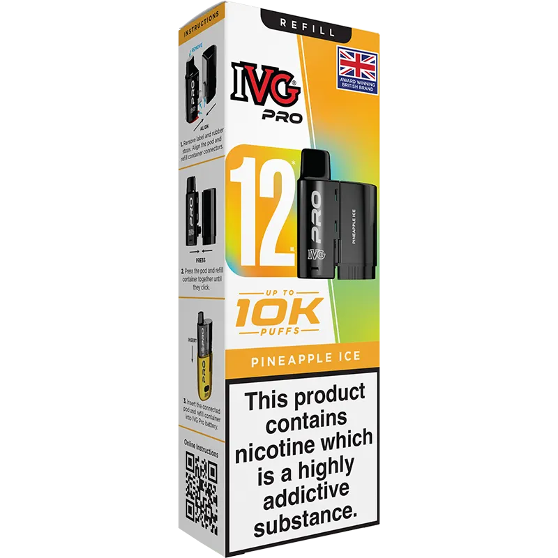 Pineapple Ice IVG Pro 12 Pod & Refill 12ml