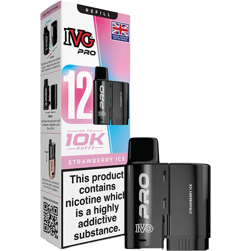 Strawberry Ice IVG Pro 12 Pod & Refill 12ml