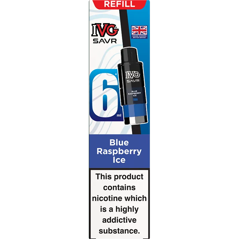 Blue Raspberry Ice IVG SAVR Pod & Refill 6ml