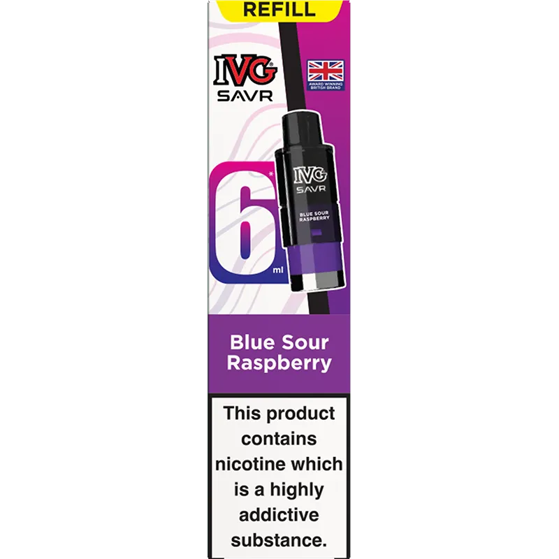 Blue Sour Raspberry IVG SAVR Pod & Refill 6ml
