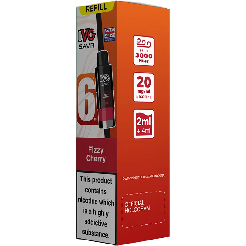 Fizzy Cherry IVG SAVR Pod & Refill 6ml