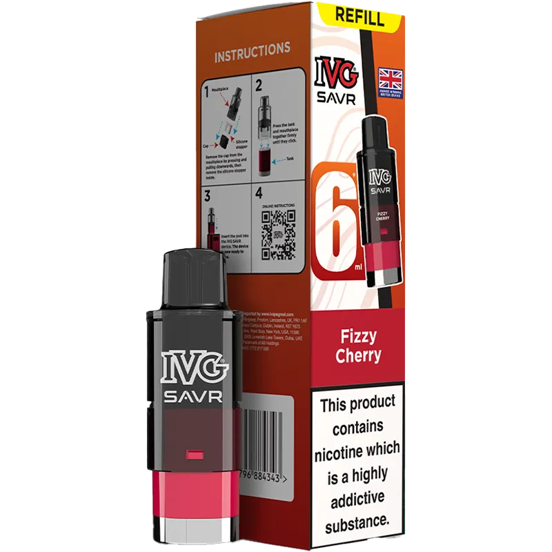 Fizzy Cherry IVG SAVR Pod & Refill 6ml