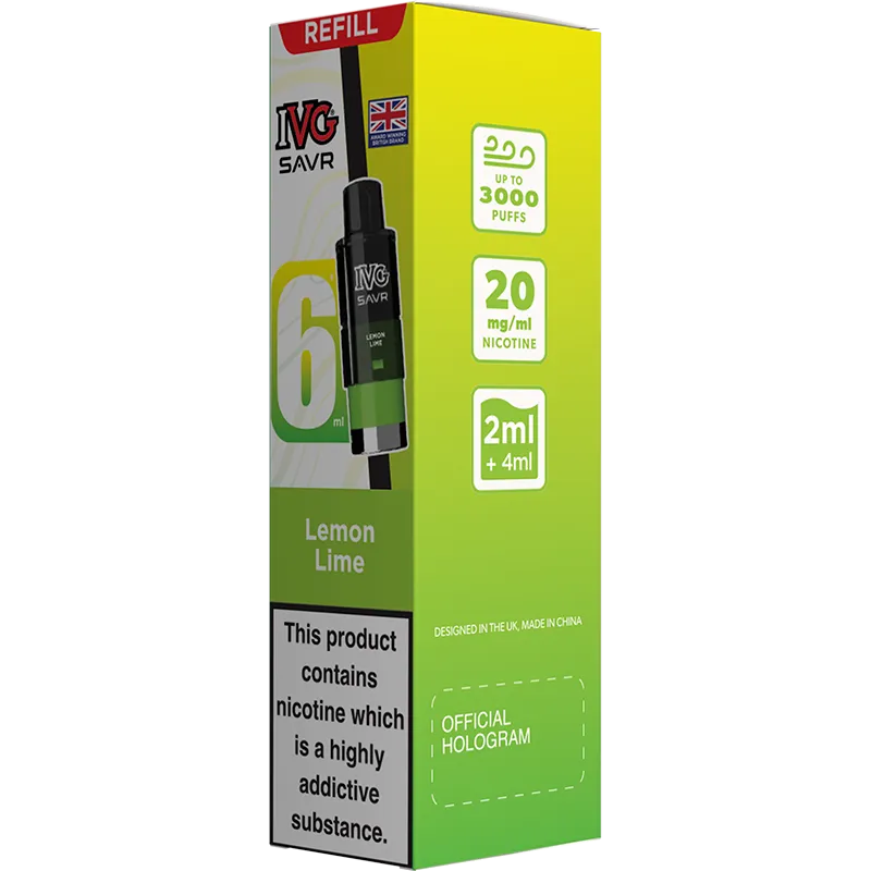 Lemon Lime IVG SAVR Pod & Refill 6ml
