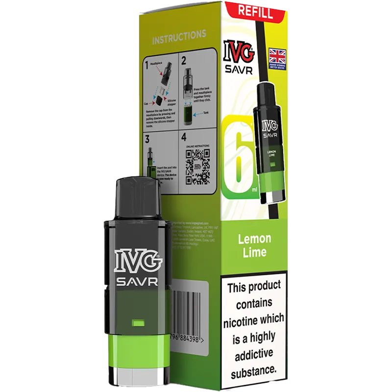 Lemon Lime IVG SAVR Pod & Refill 6ml