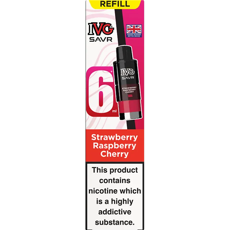 Strawberry Raspberry Cherry IVG SAVR Pod & Refill 6ml
