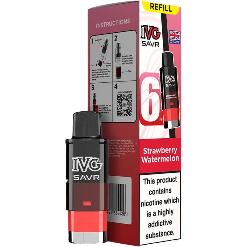 Strawberry Watermelon IVG SAVR Pod & Refill 6ml