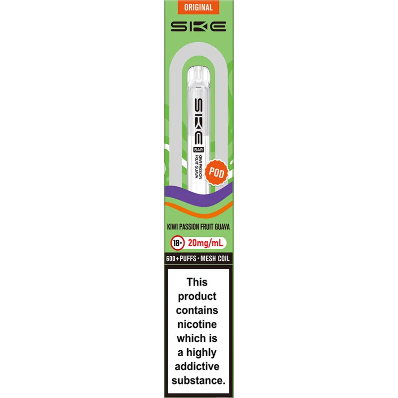Kiwi Passion Fruit Guava SKE Crystal Bar Pod 2ml