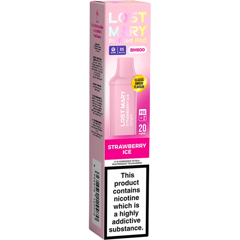 Strawberry Ice Lost Mary BM600 Pods 2 Pack