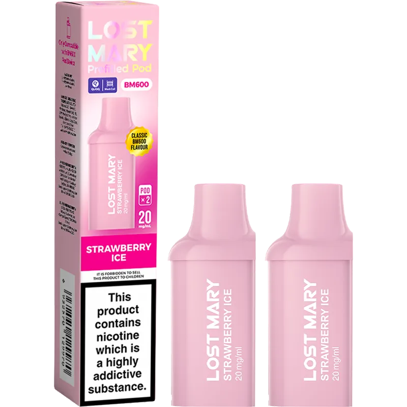 Strawberry Ice Lost Mary BM600 Pods 2 Pack