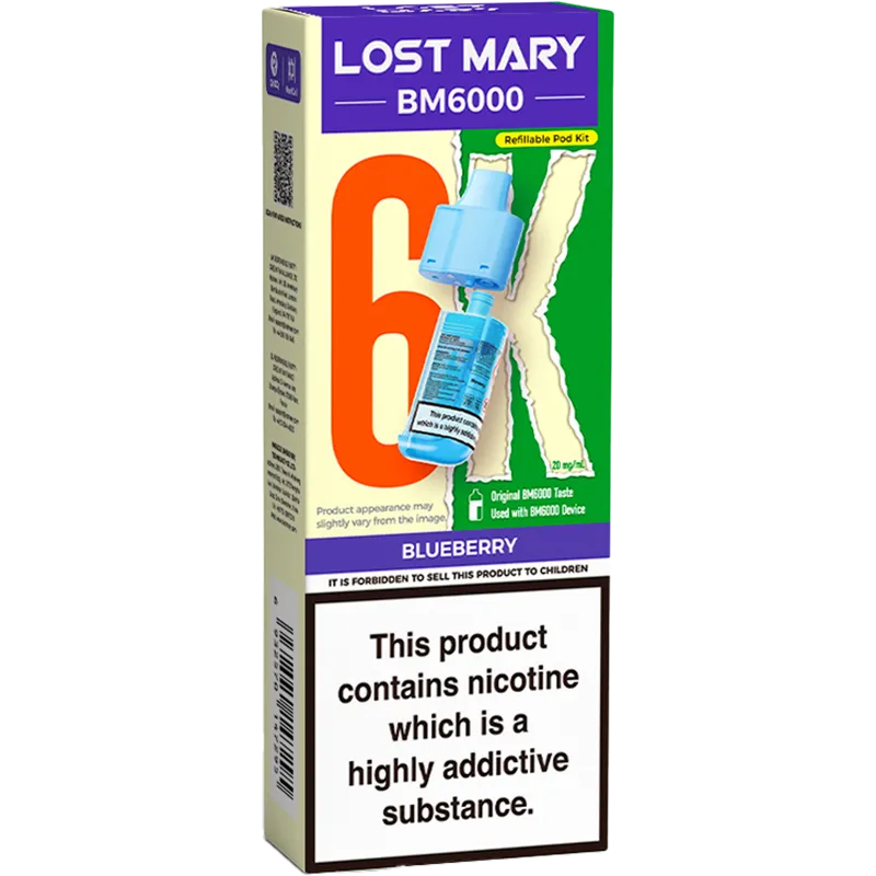 Blueberry Lost Mary BM6000 Pod & Refill 12ml
