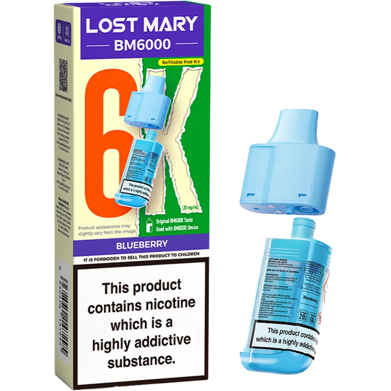 Blueberry Lost Mary BM6000 Pod & Refill 12ml