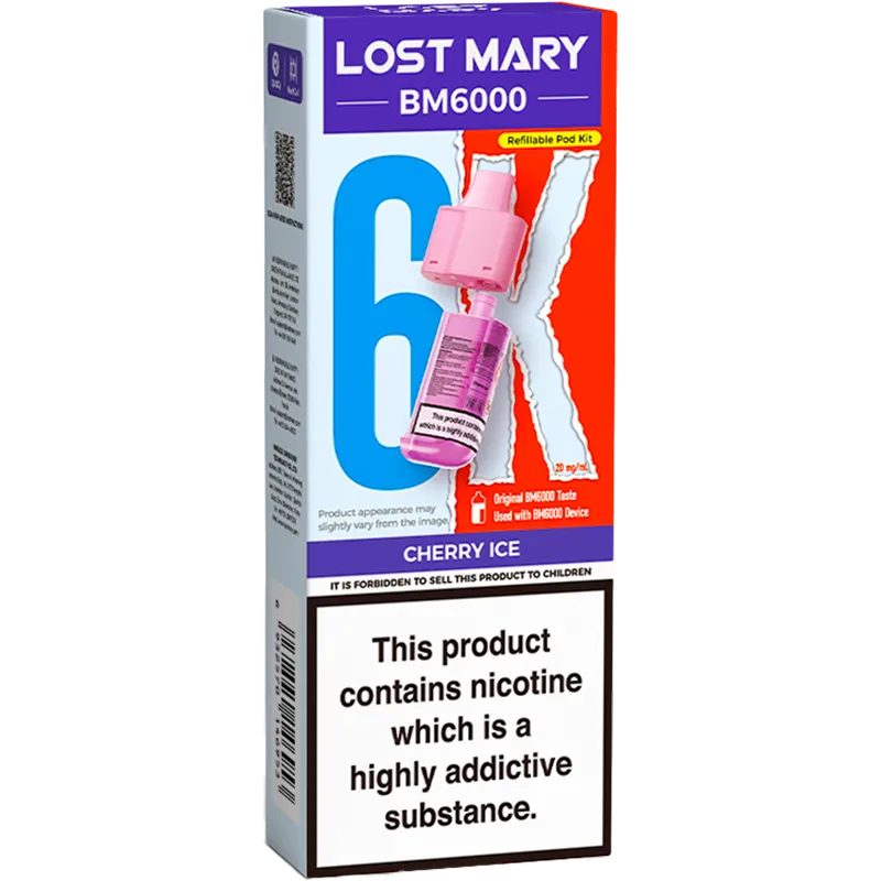 Cherry Ice Lost Mary BM6000 Pod & Refill 12ml