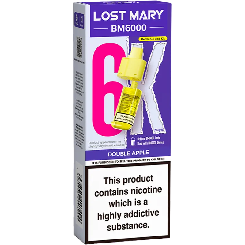 Double Apple Lost Mary BM6000 Pod & Refill 12ml