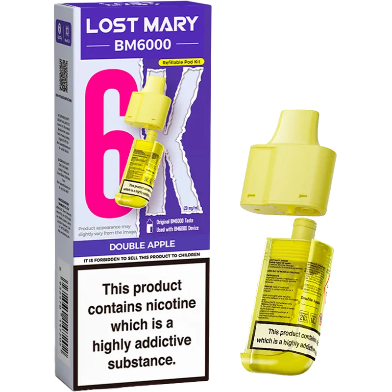 Double Apple Lost Mary BM6000 Pod & Refill 12ml
