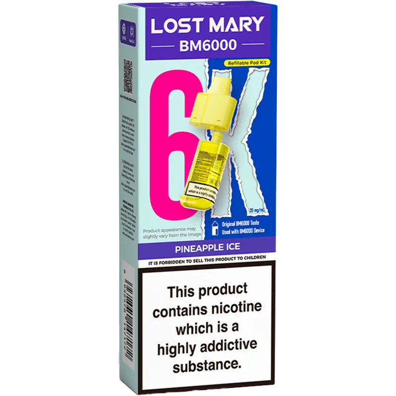 Pineapple Ice Lost Mary BM6000 Pod & Refill 12ml
