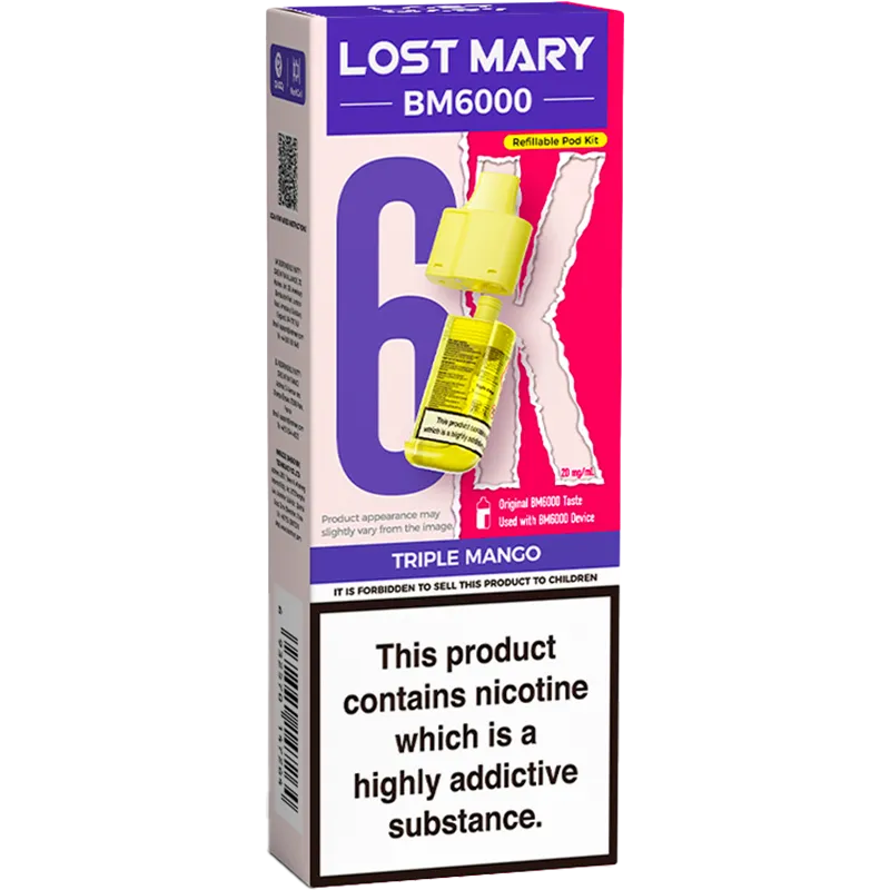 Triple Mango Lost Mary BM6000 Pod & Refill 12ml