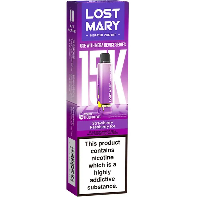 Strawberry Raspberry Ice Lost Mary Nera 15K Pod & Refill