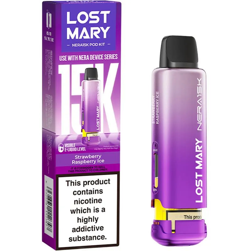 Strawberry Raspberry Ice Lost Mary Nera 15K Pod & Refill