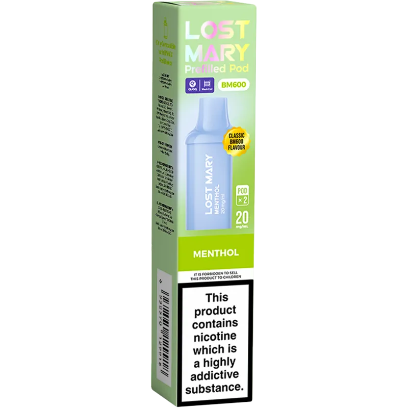 Menthol Lost Mary BM600 Pods 2 Pack