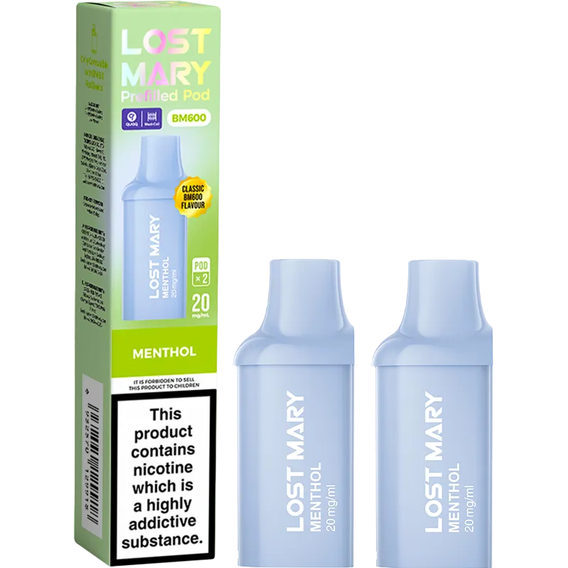 Menthol Lost Mary BM600 Pods 2 Pack