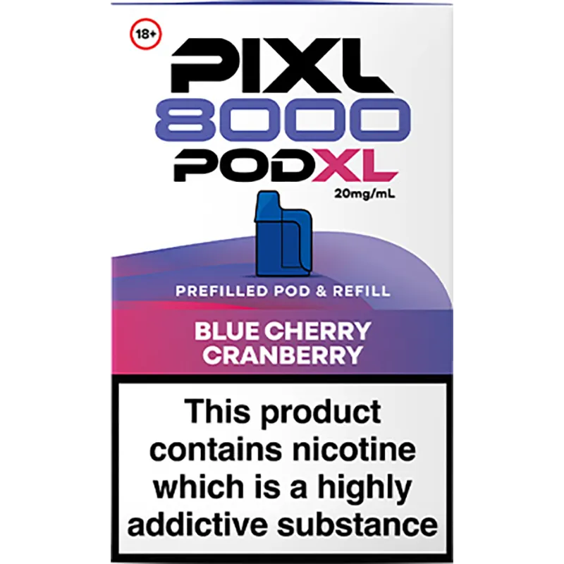 Blue Cherry Cranberry PIXL 8000 Pod XL Pod & Refill 12ml