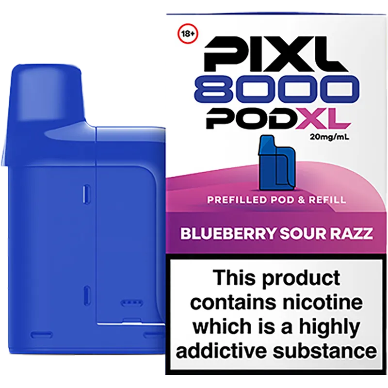 Blueberry Sour Razz PIXL 8000 Pod XL Pod & Refill 12ml