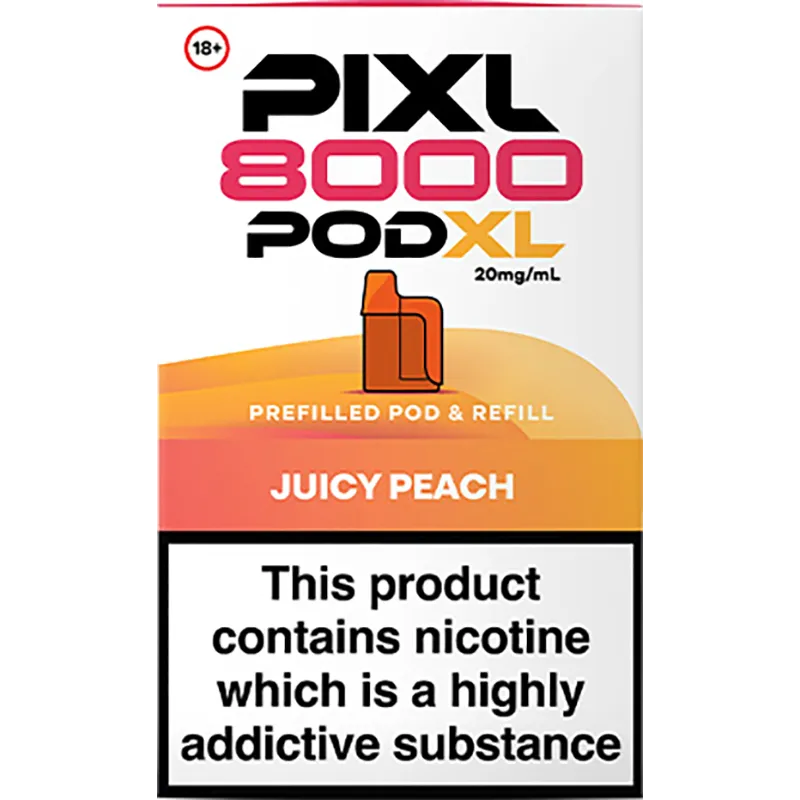 Juicy Peach PIXL 8000 Pod XL Pod & Refill 12ml
