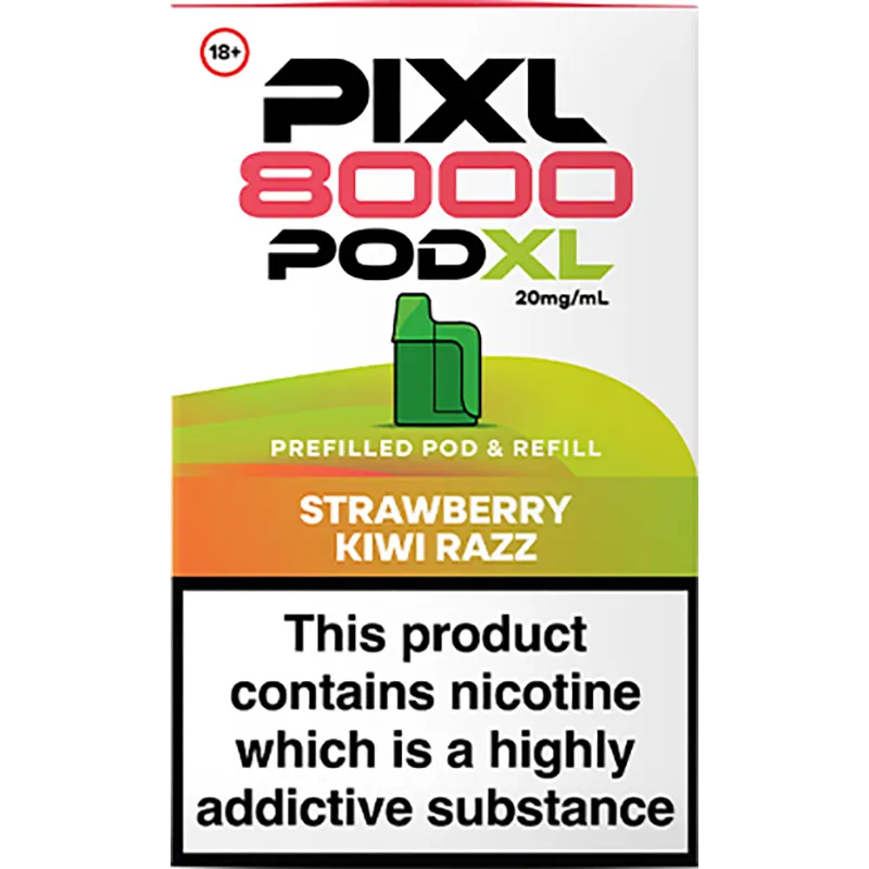 Strawberry Kiwi Razz PIXL 8000 Pod XL Pod & Refill 12ml