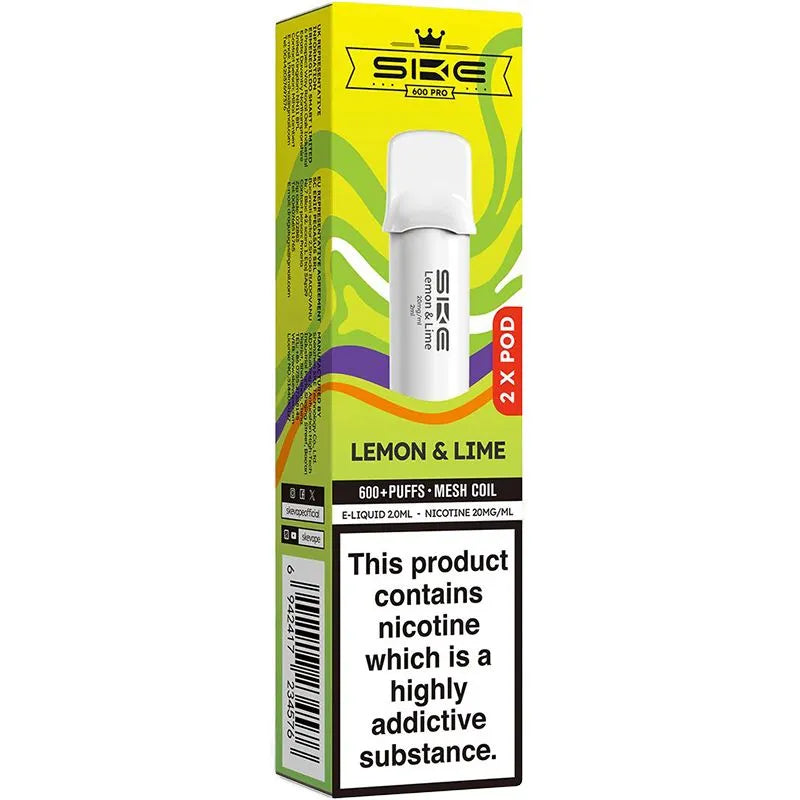 Lemon & Lime SKE Crystal Pro 600 Pods 2 Pack