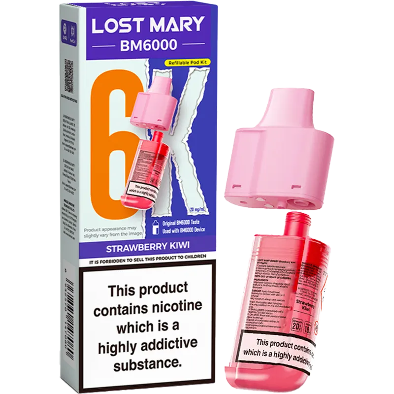 Strawberry Kiwi Lost Mary BM6000 Pod & Refill 12ml
