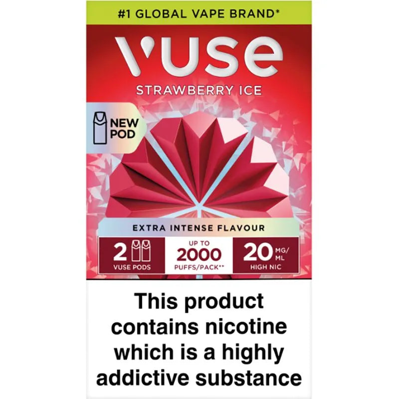 Vuse Pods Flavors Original Strawberry Vuse EPod E-liquid Cartridges Strawberry  Ice Vuse Pro