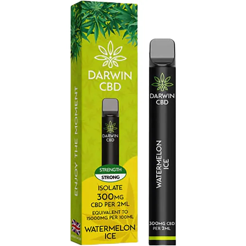 Darwin CBD Watermelon Ice 300mg CBD Disposable Vape 2ml