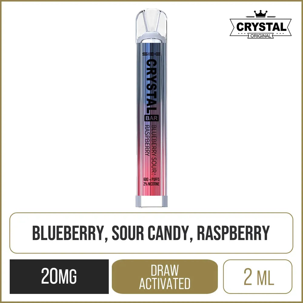 Buy SKE Crystal Bar Blueberry Sour Raspberry Disposable Vape