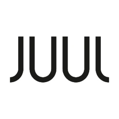 The JUUL logo in a black font on a white background.