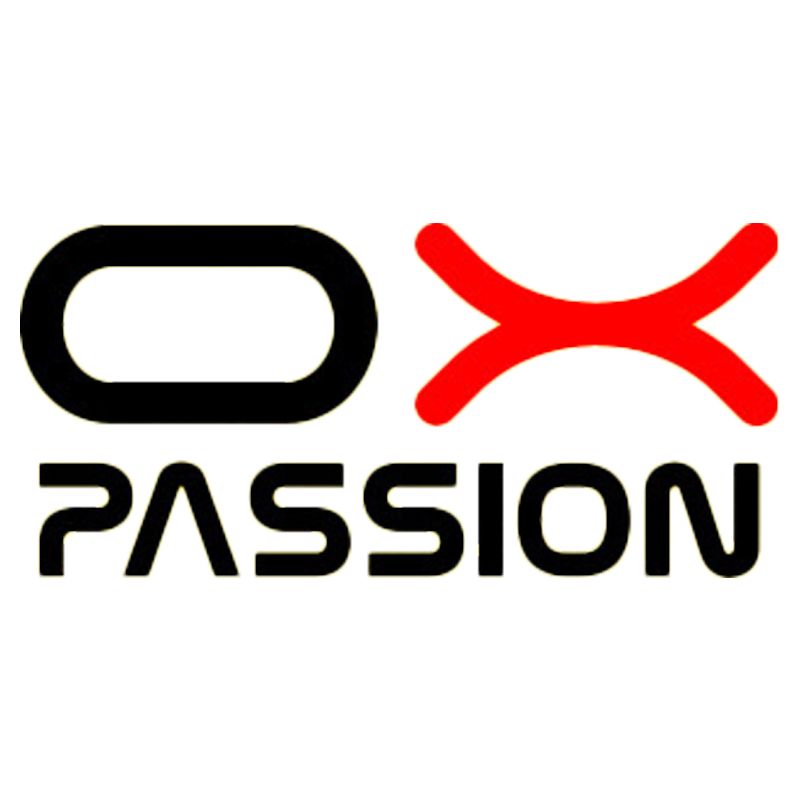 The OX Passion logo in black on a white background.