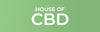 A green gradient button with white text on reading 'House of CBD'