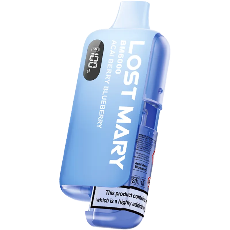 Acai Berry Blueberry Lost Mary BM6000 Pod Vape Kit 12ml