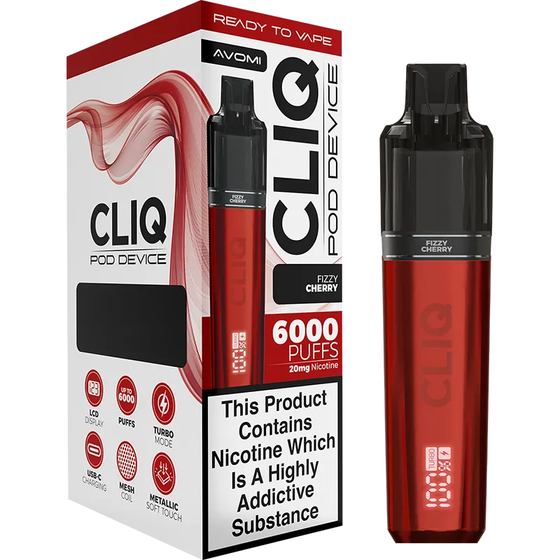 Fizzy Cherry Avomi CLIQ Pod Vape Kit 12ml