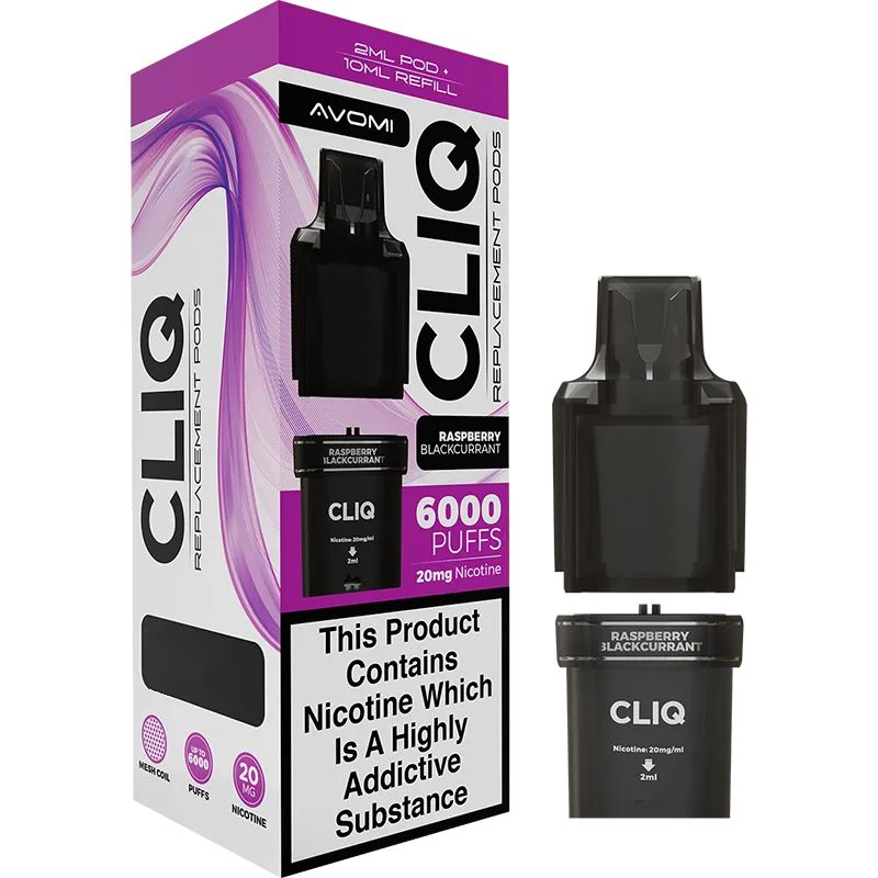 Raspberry Blackcurrant Avomi CLIQ Pod & Refill 12ml