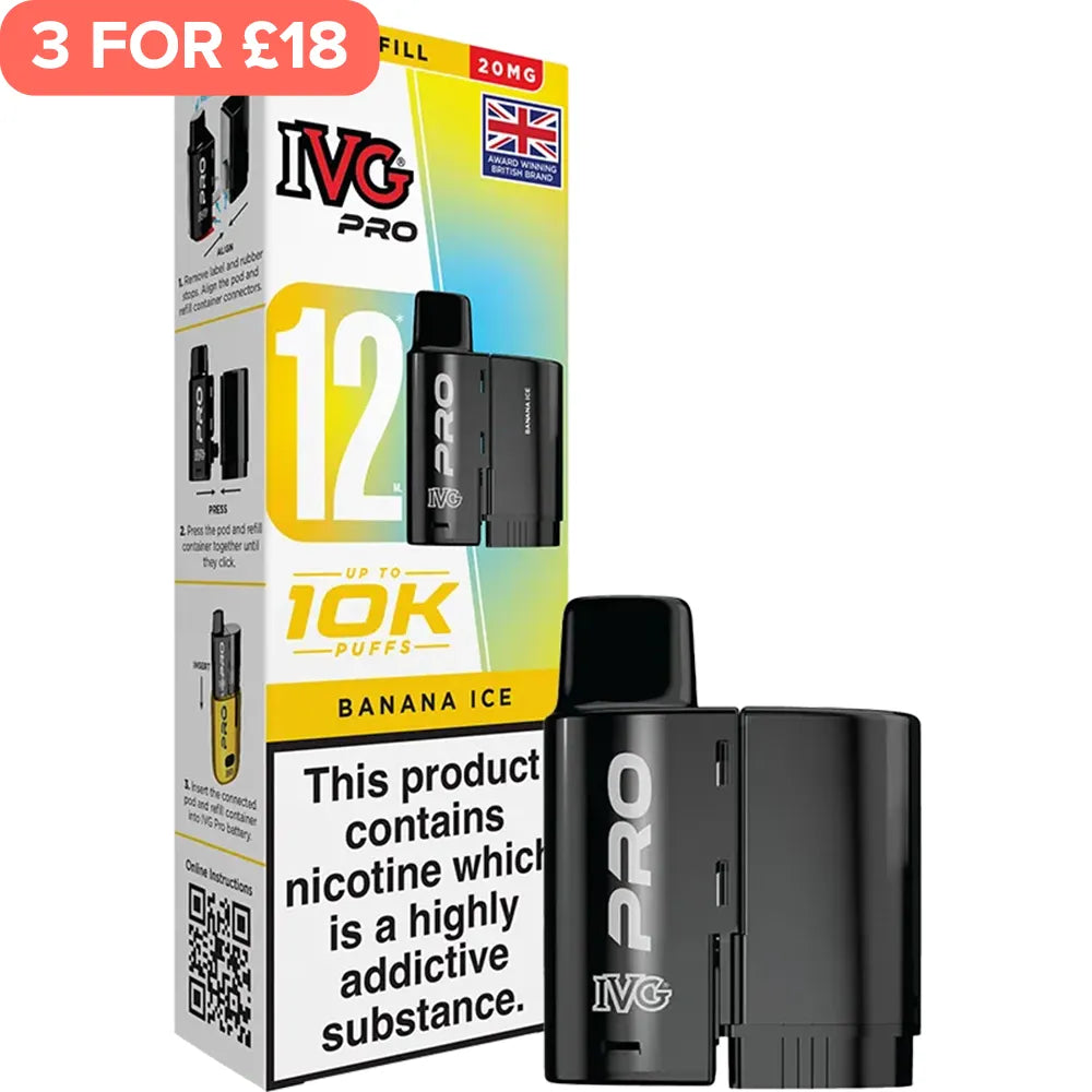 Banana Ice IVG Pro Pod & Refill 12ml