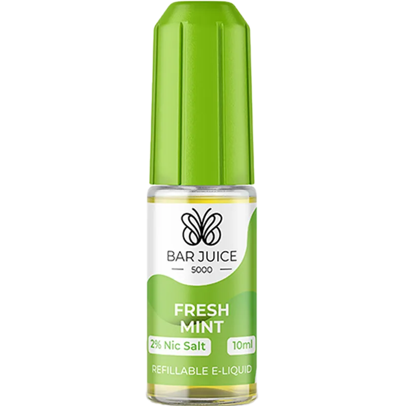 Fresh mint Bar Juice 5000 e-liquid in a 10ml bottle.