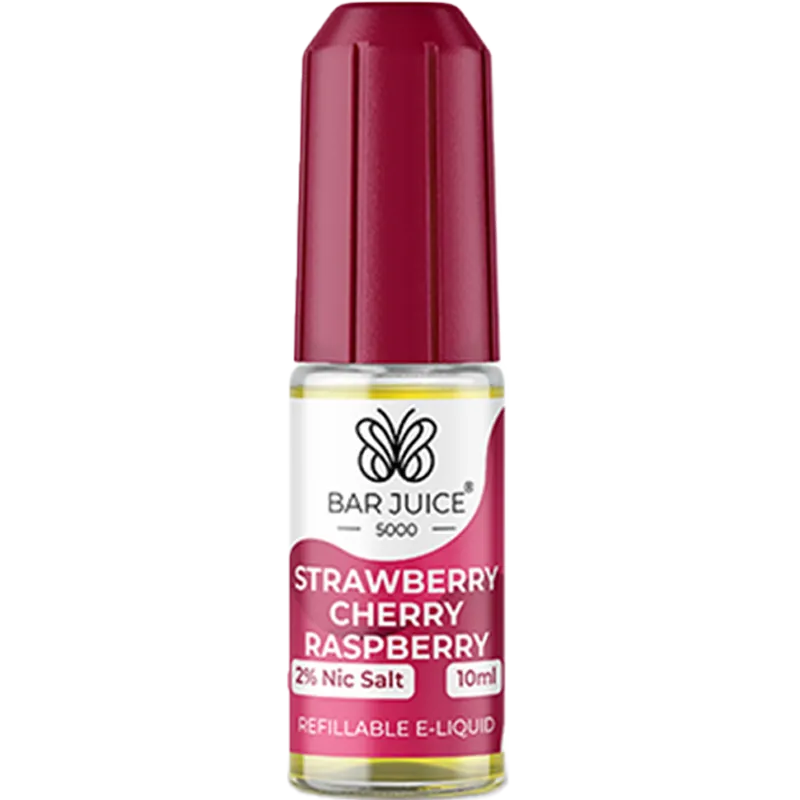 Bar Juice 5000 strawberry cherry raspberry 10ml e-liquid.