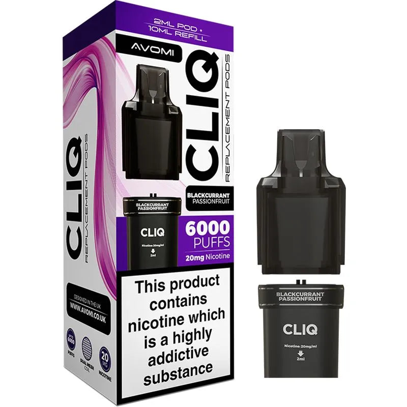 Blackcurrant Passionfruit Avomi CLIQ Pod & Refill 12ml