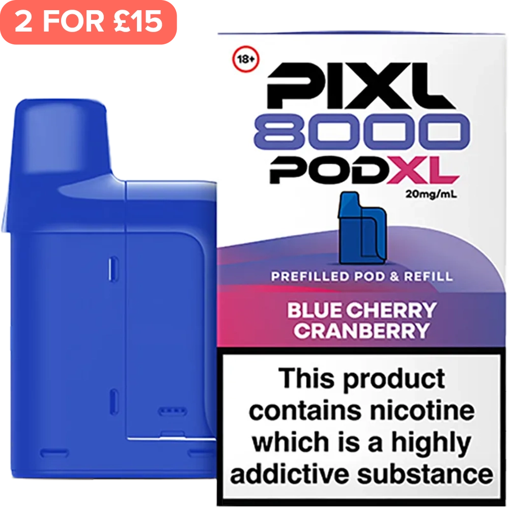 Blue Cherry Cranberry PIXL 8000 Pod XL Pod & Refill 12ml