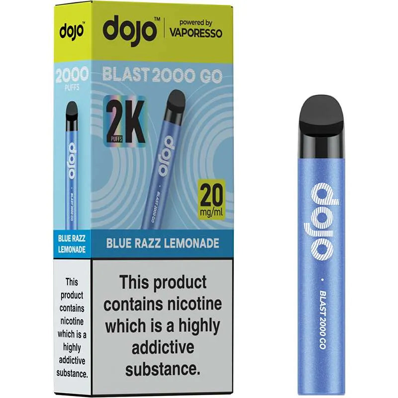 DOJO Blast 2000 Go Blue Razz Lemonade Pod Vape Kit 4ml