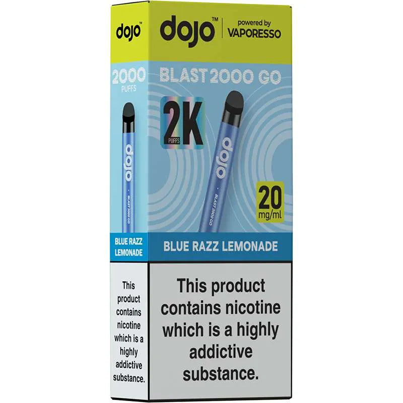 DOJO Blast 2000 Go Blue Razz Lemonade Pod Vape Kit 4ml