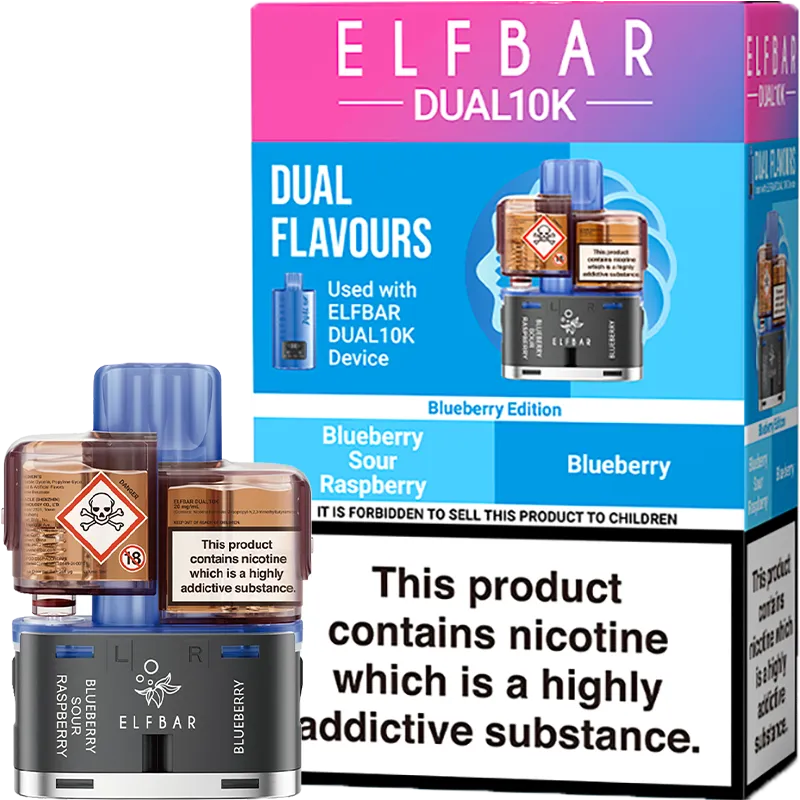 Blueberry Edition Elf Bar Dual 10K Pod & Refill 12ml