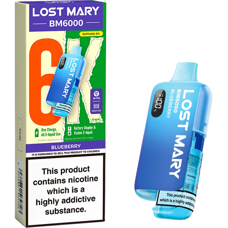 Lost Mary BM6000 Blueberry Pod Vape Kit 12ml